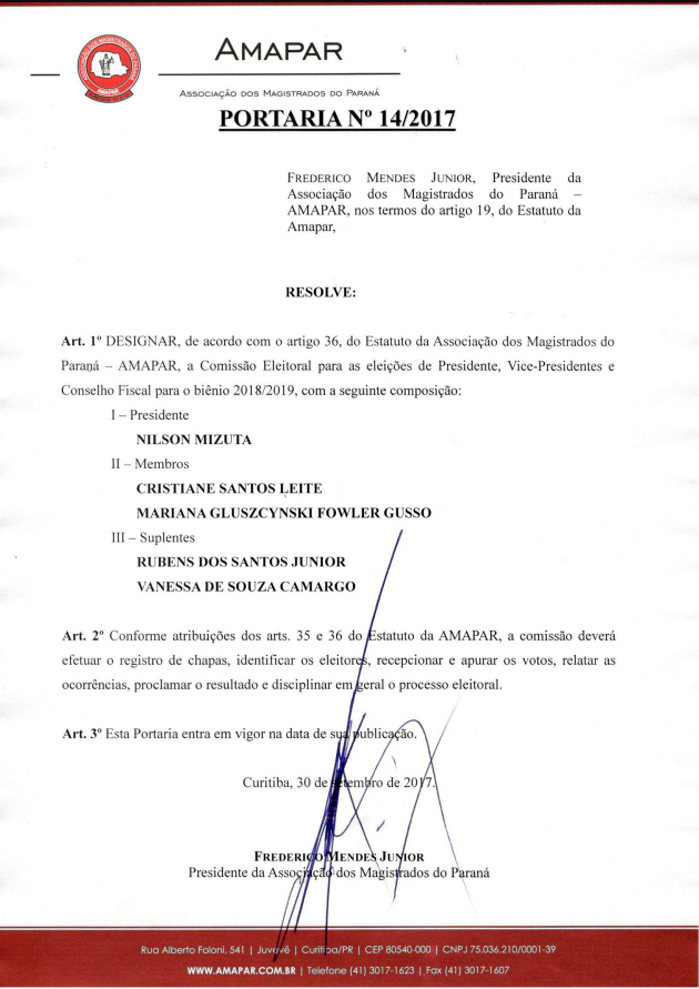 portariaeleicao1819