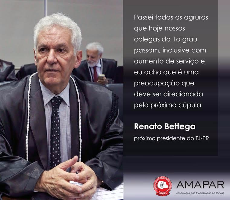 Afirmações do próximo presidente do TJ-PR, divulgadas à AMAPAR, trazem relações às reivindicações da entidade e da magistratura
