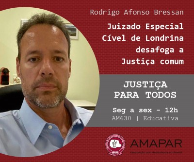 Juiz Rodrigo Bressan fala sobre o trabalho do Juizado Especial de Londrina 